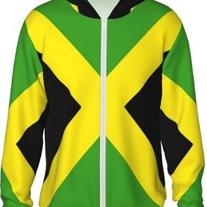 Jamaica Flag Zip-Up Hoodie